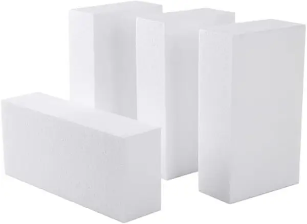 GS167 SAKPHIL THERMOCOL Craft Foam Blocks,Size 8"X4"X2" Polystyrene Foam (4pcs set)