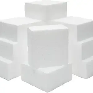 GS154 4"x4"x2" Thermocol Blocks for Crafts (10x10x5cm) 12 Pcs Set