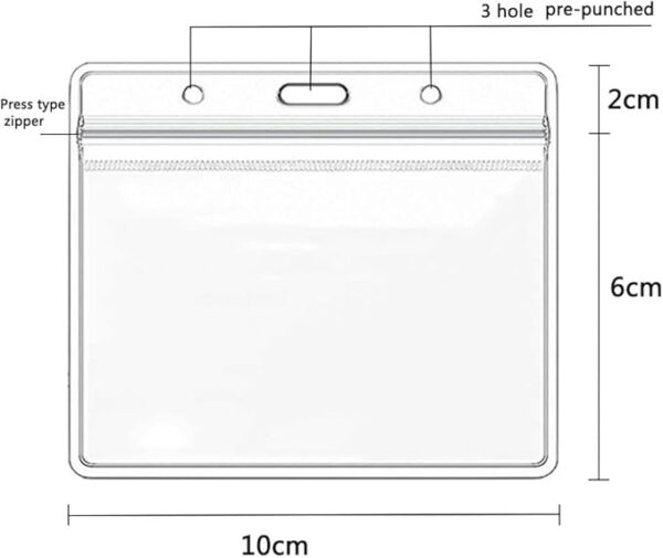 GS122 SAKPHIL 10 PCS Plastic Name Badge Holders with Waterproof Holder - Image 2