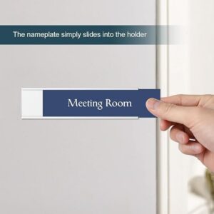 1 Pack Name Plate Holder, Wall Mount Office Door Name Plate Holder for Meeting Room
