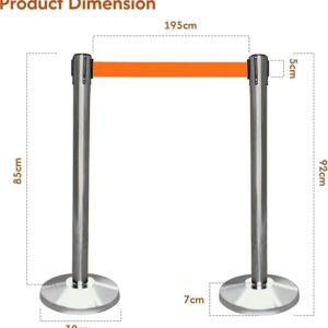 GS102 SAKPHIL Queue Control Stanchions | 2 mtr Belt (Black)
