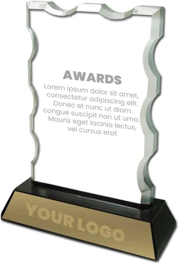 GS133 Crystal Award - Ready Printing with box (18cm x 24cm) - Image 3