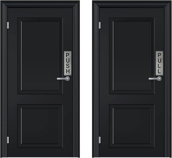 Pull Signage Board for Glass Wooden Doors/Office Hospital Mall Gate Sticker - Image 2