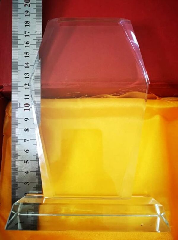GS136 Crystal Trophy Award, Upright Hexagonal Shaped