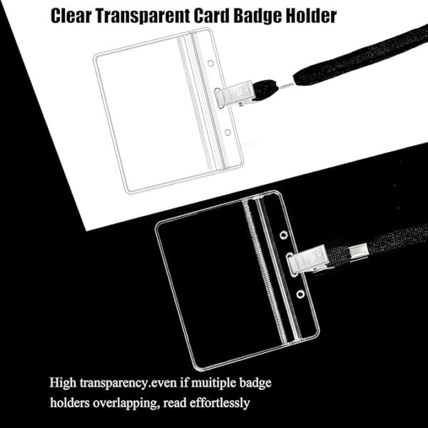 GS121 Sakphil Clear ID Badge Holder with Lanyard - Image 4
