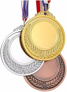 GS129 Set of 3 Standard Medals: Gold, Silver and Bronze