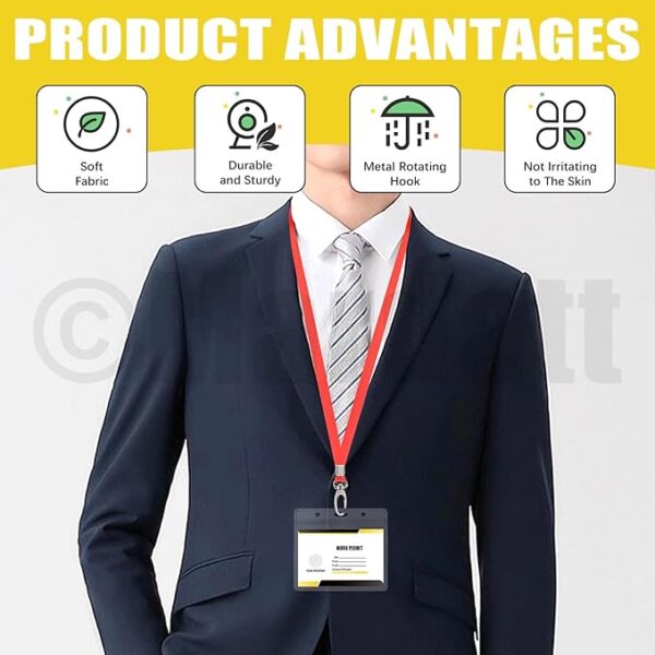GS119 50Pcs Green Lanyard Badge Lanyards with Swivel Hook - Image 5