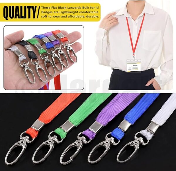 GS119 50Pcs Green Lanyard Badge Lanyards with Swivel Hook - Image 6